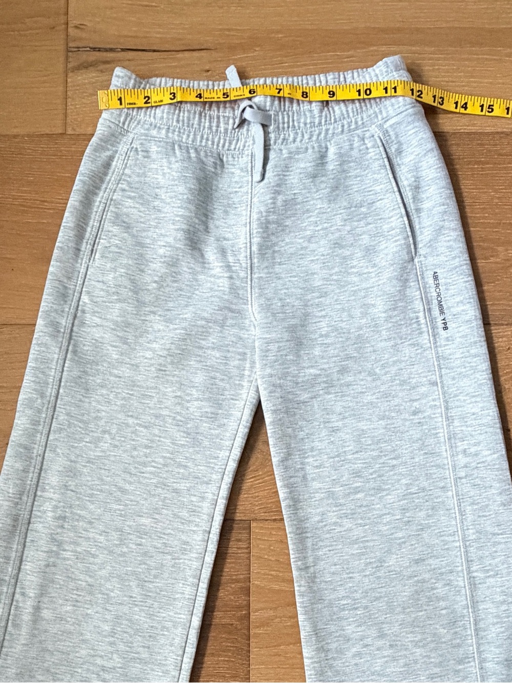 Abercrombie Kids YPB Wide Leg Sweatpants Oatmel Heather Gray Girls 9/10 (M) - Picture 5 of 6